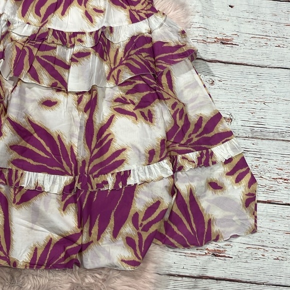 NWT Tanya Taylor Hazelle Floral Boysenberry Midi Skirt - Picture 7 of 10